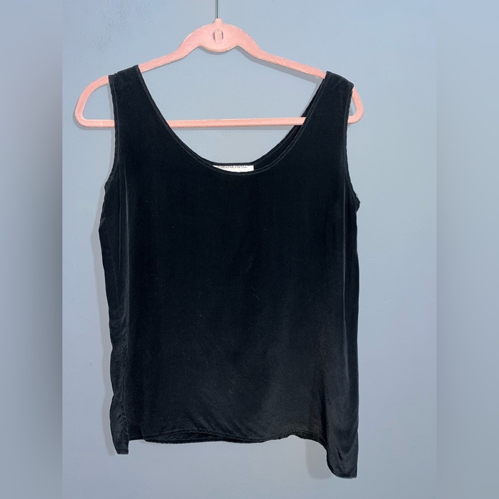 Adrianna Papell Black silk Sleeveless Tank Top size small